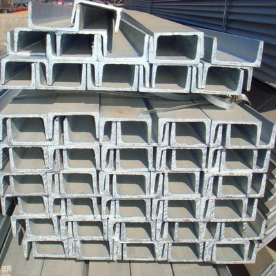 Canais metálicos de acero al carbono U canal Q235B Q345b laminado en caliente 3 pulgadas
